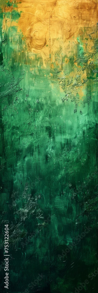 Poster vibrant green and colorful abstract art background generative ai