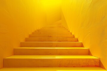 Path to Success on Yellow Background
