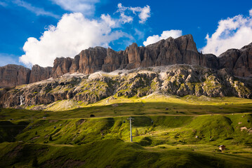 Beautiful mountain landscape in Dolomite alps, Italy in summer