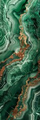 Minimalist Green Jade Marble Background Generative AI