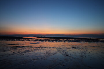Fototapeta na wymiar Wenduine sunset