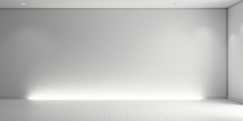 White room with spotlight and textured background.
