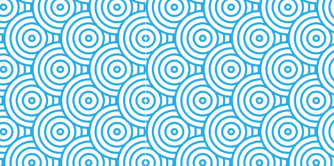 Overlapping Pattern Minimal diamond geometric waves spiral transparent and abstract circle wave line. blue seamless tile stripe geometric create retro square line backdrop pattern background. 