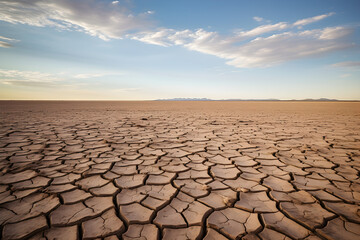 Imploring Skies: A Stark Depiction of a Parched, Dehydrated Land Staring at the Naked Sky