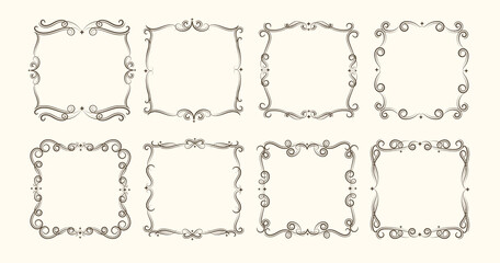 Ornate Vintage Festive Ornament Frames Vignette Set