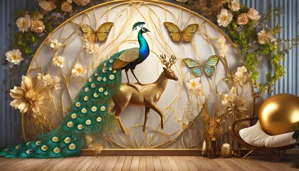 background with peacock