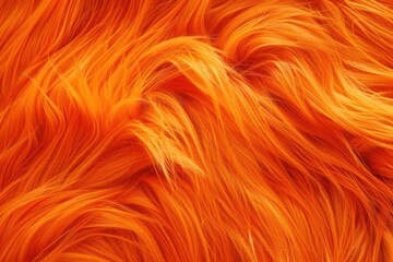 A close up of a textured orange fur texture background - obrazy, fototapety, plakaty