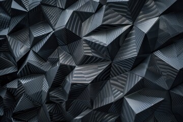 Background with carbon fiber texture formed by geometric shapes - obrazy, fototapety, plakaty