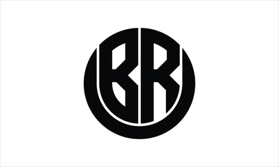 BR initial letter circle icon gaming logo design vector template. batman logo, sports logo, monogram, polygon, war game, symbol, playing logo, abstract, fighting, typography, icon, minimal, wings logo - obrazy, fototapety, plakaty