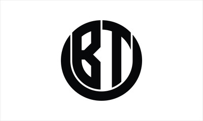 BT initial letter circle icon gaming logo design vector template. batman logo, sports logo, monogram, polygon, war game, symbol, playing logo, abstract, fighting, typography, icon, minimal, wings logo