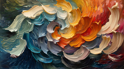 Abstract backgrounds bloom from oil paint textures, a canvas where creativity knows no bounds - obrazy, fototapety, plakaty