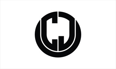 CJ initial letter circle icon gaming logo design vector template. batman logo, sports logo, monogram, polygon, war game, symbol, playing logo, abstract, fighting, typography, icon, minimal, wings logo
