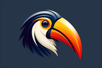 Striking toucan logo, with its vibrant colors and distinctive beak, representing tropical beauty and diversity.