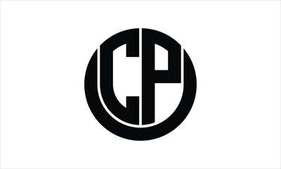 CP initial letter circle icon gaming logo design vector template. batman logo, sports logo, monogram, polygon, war game, symbol, playing logo, abstract, fighting, typography, icon, minimal, wings logo