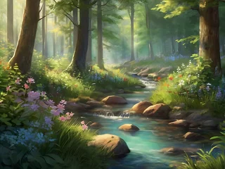  Photo of beautiful forest landscape ai generative © BillyMakes
