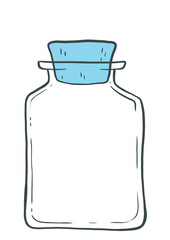 vintage empty jar with cork isolated clip art