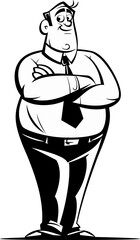 Man in Twilight Evening Serenade in Vector Art