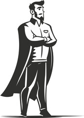 Man and UFO Otherworldly Encounter in Vector Illustration