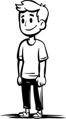 Man and Solar Panels Sustainable Technology in Vector Graphics