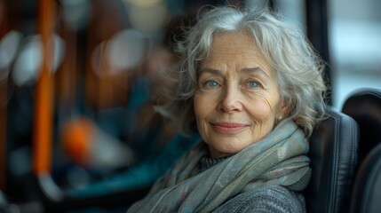 Close-up 75 year old woman working out in gym, clothes in complementary colors. She looks happy exercising. blurred background shows people on machines and rest of gym. Well lit scene. 