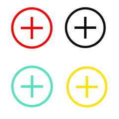 Obraz premium Add icon on white background