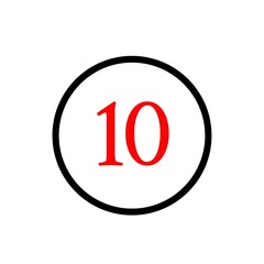 Fototapeta premium Number illustration on white background