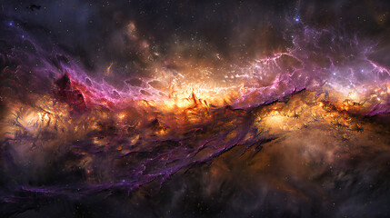Amid the Mystical Veils of Space, Nebulae Weave the Fabric of the Cosmos, A Symphony of Colors...