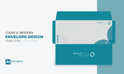 Clean and Modern Easy Editable Envelope Design