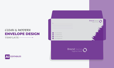 Clean and Modern Easy Editable Envelope Design