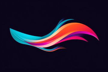 Dynamic logo design with fluid lines and bold colors, capturing the essence of creative expression.