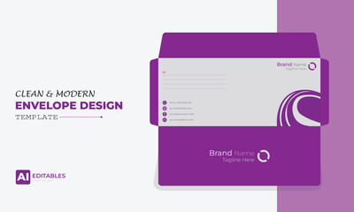 Clean and Modern Easy Editable Envelope Design