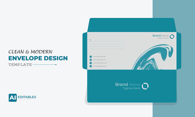Clean and Modern Easy Editable Envelope Design