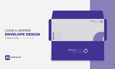 Clean and Modern Easy Editable Envelope Design