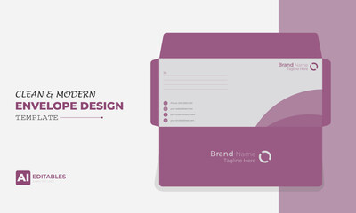 Clean and Modern Easy Editable Envelope Design