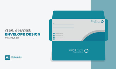 Clean and Modern Easy Editable Envelope Design