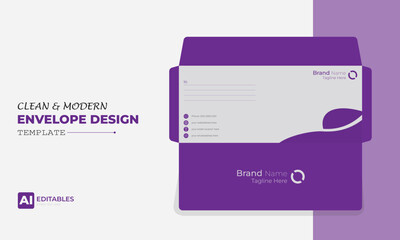 Clean and Modern Easy Editable Envelope Design