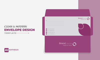 Clean and Modern Easy Editable Envelope Design