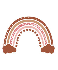 Rainbow clip art design on plain white transparent isolated background for card, shirt, hoodie, sweatshirt, apparel, tag, mug, icon, poster or badge