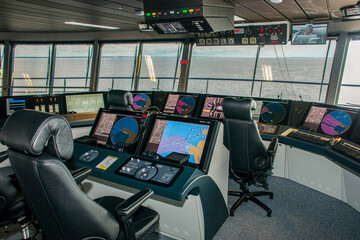 Cruise ship equipment from bridge - Powered by Adobe