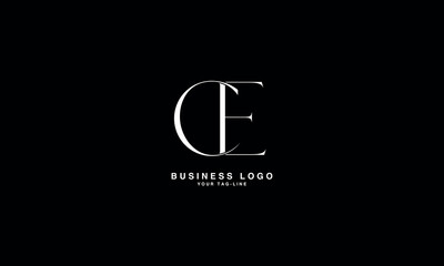 CE, EC, C, E, Abstract Letters Logo monogram