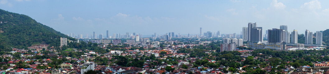Fototapeta na wymiar Panoramic view of Penang city, Thailand