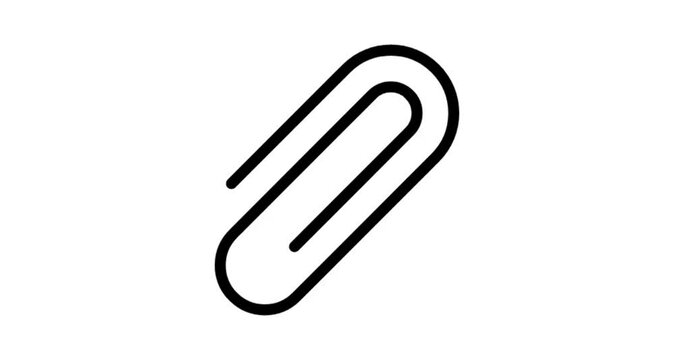 paper clip isolated on white animation video