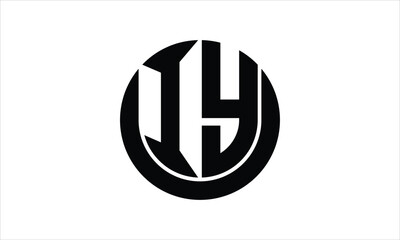 IY initial letter circle icon gaming logo design vector template. batman logo, sports logo, monogram, polygon, war game, symbol, playing logo, abstract, fighting, typography, icon, minimal, wings logo