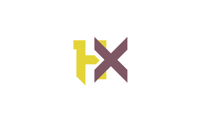 Alphabet letters Initials Monogram logo, HX, X and H, Alphabet Letters HX minimalist logo design in a simple yet elegant font, Unique modern creative minimal circular shaped fashion brands