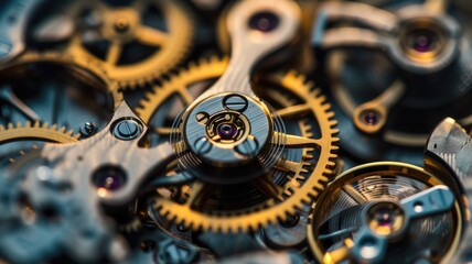 intricate gears and mechanics inside a mechanical watch, illustrating the art of horology for National Watch Day