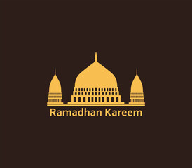 dome logo. Ramadhan Kareem. minaret logo