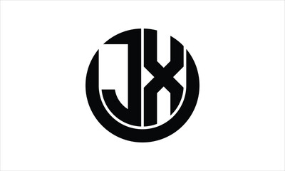 JX initial letter circle icon gaming logo design vector template. batman logo, sports logo, monogram, polygon, war game, symbol, playing logo, abstract, fighting, typography, icon, minimal, wings logo