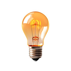 Light bulb isolated on png background