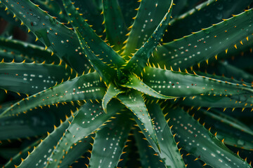 Vibrant Aloe Vera Plant Close-Up