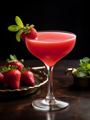 Strawberry Vodka Cocktail Drink
